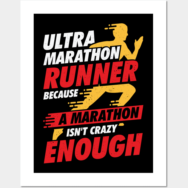 Ultra Marathon Running Run Marathoner Runner Gift Wall Art by Dolde08